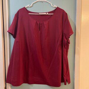 Sejour Women's Burgundy Top, Size 22W